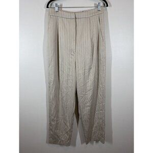 Munthe Beige Striped‎ Trousers Women's Size 38 Elegant Casual Business NWT